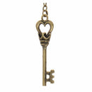 Bronze Tone Metal Key Mermaid Shaped Pendent Page Tag Bookmark Q1V2