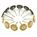 36PC Brass Wire Wheel Brushes Set Kit Accessories for Rotary Tools