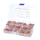 280pcs Copper Washer Gaskets Assortment Kit Flat Ring for Oil Brake Line SAE