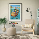 5D DIY Full Drill Diamond Painting Fishing Man Cross Stitch Embroidery Kit