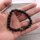 Volcanic Lava Stone Bracelet Elastic String Beads Bangle Jewelry (Style 2) A