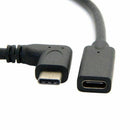 Type C USB 3.1 Male to USB-C Female 90D Right Angled Extension Data Cable 2