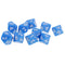 Pack of 20 Acrylic Ten Sided Digital Dices D10 Die Blue+Red for Party Casino Pub