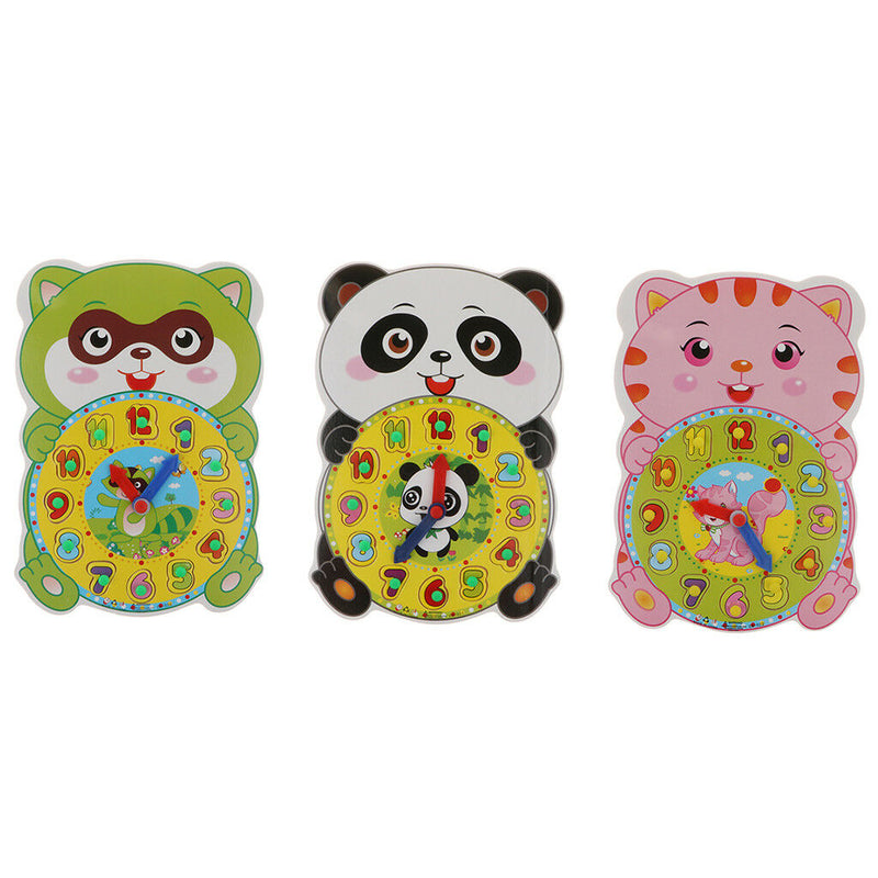 Wood Teaching Sorting Tiger Clock Educational Toys Games for Kids 3 Year Old