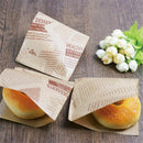 100pcs 12x12cm Sandwich Donut Bread Bag Biscuits Doughnut Paper Bags Oilpro