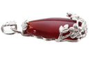 Women Angel Tears Water Drop Semi-Precious Gemstones Pendant -Red Agate