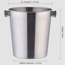 1X(Stainless Steel Bar Ice Bucket Portable Stainless Steel Bar Beer Ice Buc