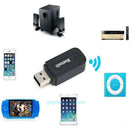 USB Wireless Bluetooth 3.5mm Stereo Audio Music Speaker Receiver Adapter AUX Car