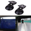 2pcs Car Window Suction Sucker Sun Shade Curtain Clips Hook Cards Ticket Holders