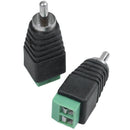 4 pcs RCA Plug to AV Connector CCTV Screw Connector Balun Black & Green