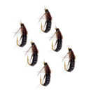 6pcs Fly Fishing Flies - Brown Scud 1.4cm