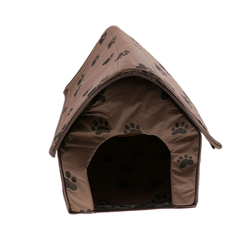 Portable Pet Dog Cat Puppy Soft House Bed Cat Footprint House Tent Kennel