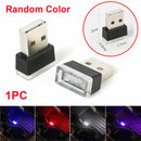 Portable 1Pcs Car Mini USB LED Lamp Light Nightlight Atmosphere Decorate Random