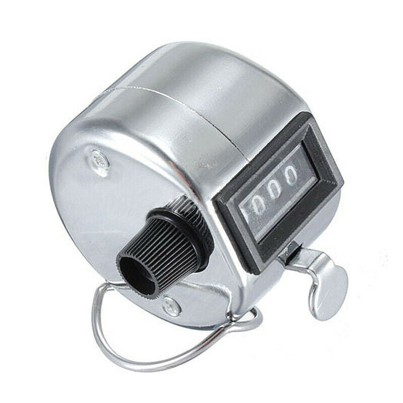 12pcs Metal Hand Held Tally Counter Counting Counters 4 Digit Palm Golf Cli R7I7