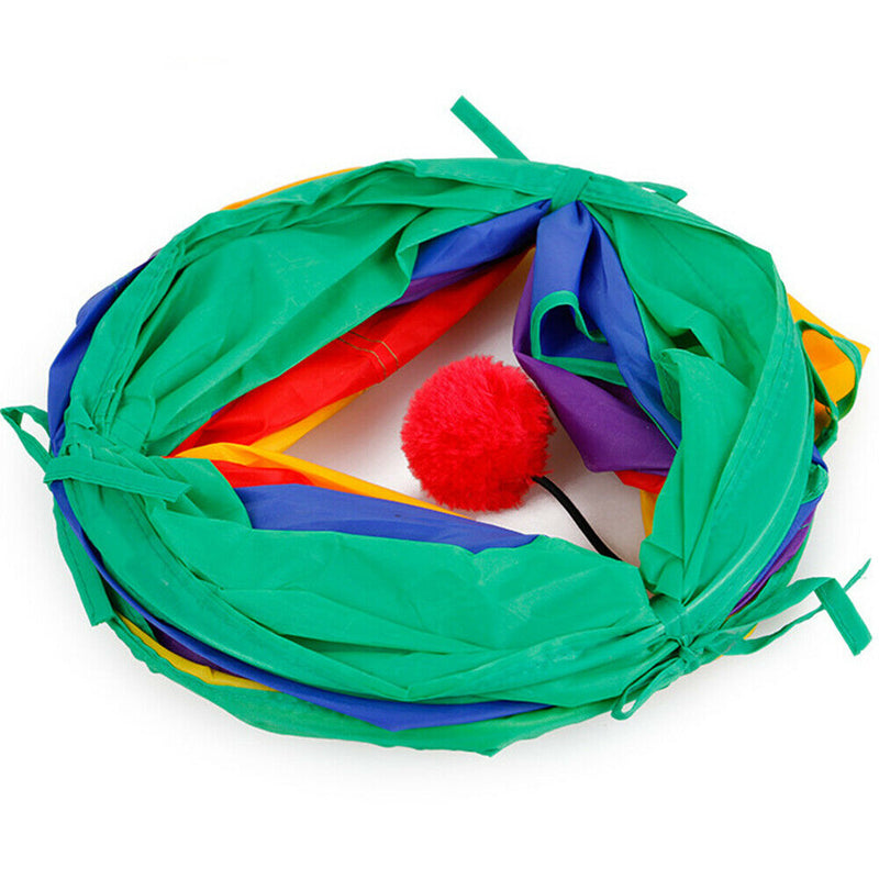 14pcs Cat Tunnel Toys Set Funny Pet Puzzle Collapsible Channel Playing Tube A