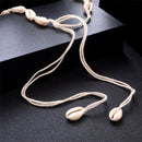 Stylish Beach Bohemian Sea Shell Pendant Chain Choker Necklace FT