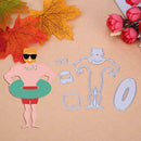 5pcs Sunshine Swim Cutting Die Scrapbooking Metal Embossing Craft DIY Decor