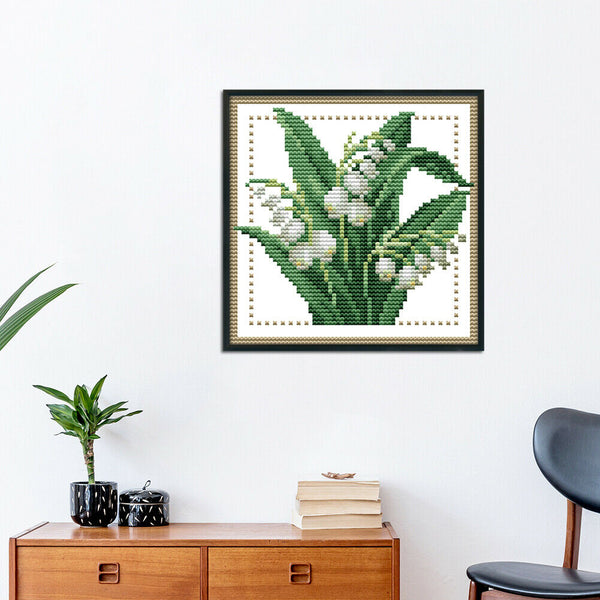 12 Months Flower DIY Cross Stitch 11CT Printed Embroidery Kits (H427 May)