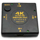 4K HDMI Switch Box Selector 3 In 1 Out kvm Audio Extractor Hub Splitter Swi G7Z2