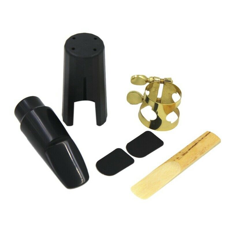 Plastic Soprano Sax Mouthpiece with Metal Cap Buckle Reed Mouthpiece Patche