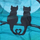 Cute Cat Moon Night Wall Art Tapestries Home Decor Wall Hanging Tapestry,10