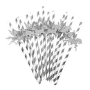 50pcs Shiny Unicorn Striped Paper Disposable Straws Party Decoration