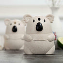 Wheat Straw Cartoon Koala Toothpick Box Hand Press Automatic Toothpick Cans