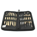 Pack of 14 Wooden Metal Pottery Clay Sculpture Handled Hand Crafts Tools