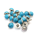 20 pcs Round Blue Turquoise Rapid Rivet Stud Leathercraft Decorations DIY  CXH