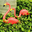 2pcs Plastic Looking Up&Down Flamingo Yard Garden Lawn Vivid Decor Red
