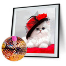5D Hat Cat Diamond Painting Embroidery DIY Cross Stitch Home Decor