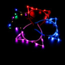 Women Girls Led Flashing Cute Pointed Cat Ears Hair Hoop Glowing String Lig E2Y4