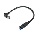 Usb 3.0 Angle 90 Degree Extension Cable Male To Female Adapter Cord Data Ri