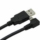 Right Angle 2.0 USB to Left Angle Mini USB Male 90 Charge L1S7 Degree Cabl X8W2