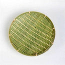 Bamboo Round Fruit Plate Handmade Storage Tray Hand Knitting Bread Basket F