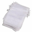 50 * Organza Gift Bag Yarn Case - White T4N4