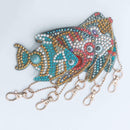 5pcs Goldfish DIY Full Drill Hand Diamond Painting Keychain Cross Stitch ODB