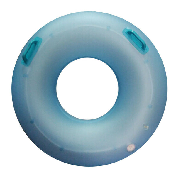 31 Inch Inflatable Swim Ring Swimming Pool Tube Float with LED Light for Adults