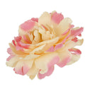 6Pcs Silk Peony Flower Heads for Wedding Hair Clip Corsage DIY Beige Pink