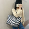 Women Shoulder Bag Large Capacity Animal Print PU Shopping Handbags (Zebra)