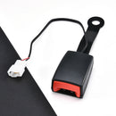New Plastic Car Safety Seat Belt Lock Buckle Socket Plug Connector+Warning Cable