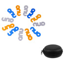 12 PCS Tent Cord Tensioners Rope Adjusters Guy Line Tighteners Fasteners Clip