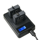 Fits for GOPRO5 Safe Camera Battery Charger LCD Display USB Input For AHDBT-501