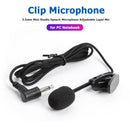3.5mm Mini Studio Speech Microphone Adjustable Lapel Mic for PC Notebook