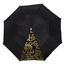Portable Creative Fashion Three Folding Wine Bottle Sun-rain Umbrella(Black X5P5