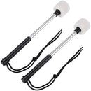 2Pcs Bass Drum Mallet Felt Head Percussion Mallets Timpani Sticks with Stai