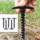 5x Plastic Screw Spiral Tent Peg Stakes Nail Outdoor Camping Awning Trip Kit MO