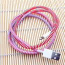 10PCS Spiral Phone USB Data Charging Cable Wire Cord Wrap Protector DIY Winder #