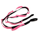 Yoga Strap Stretch Yoga Belt Band with Multi Grip Loops Pink and Black