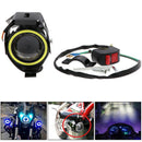 2Pcs U7 Motorcycle Headlight Angel Eyes Light LED Fog Spotlight + Switch KitsS3C